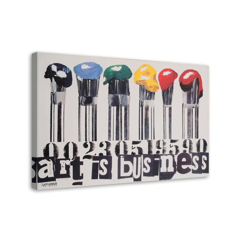 Pop art Canvas painting for wall - Brushes with coloured paint | FEEBY