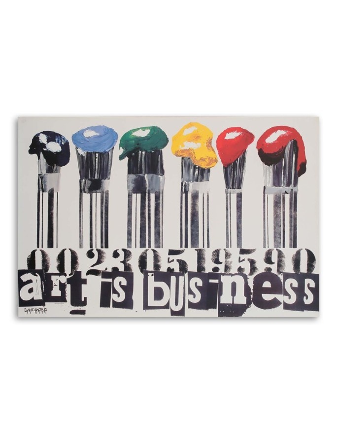 Pop art Canvas painting for wall - Brushes with coloured paint | FEEBY