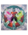 Fashionable wall art paintings - Peace sign and birds | FEEBY