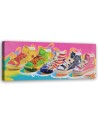 Panoramic canvas painting - Colourful trainers | FEEBY