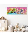 Panoramic canvas painting - Colourful trainers | FEEBY