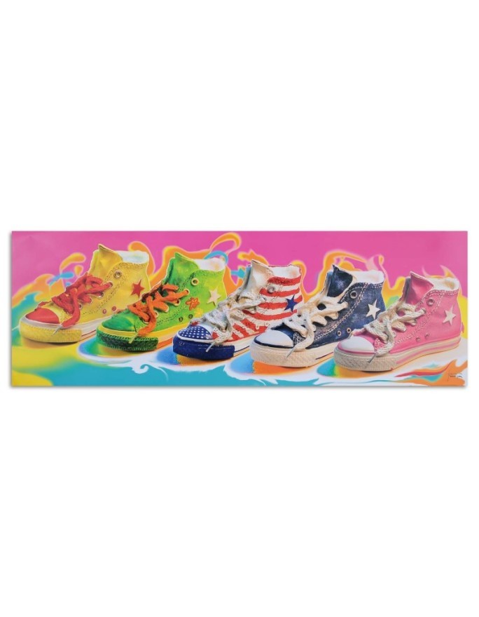Panoramic canvas painting - Colourful trainers | FEEBY