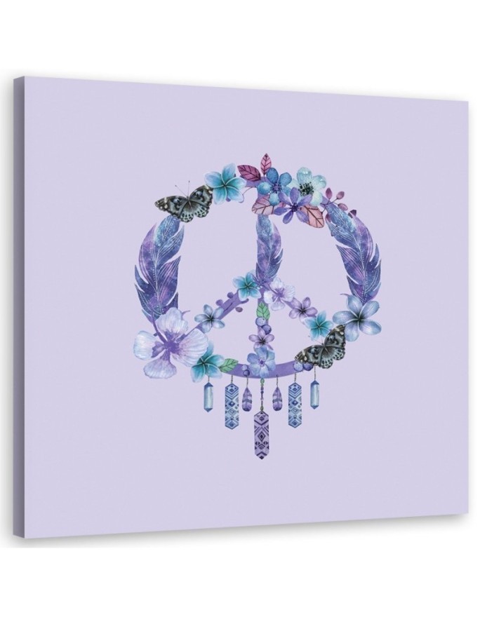 Canvas prints for teenager's room - Purple peace sign by Andrea Haase | FEEBY