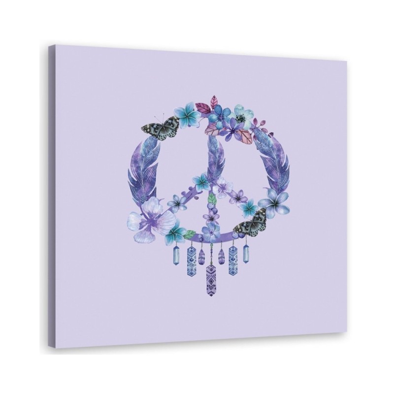 Canvas prints for teenager's room - Purple peace sign by Andrea Haase | FEEBY
