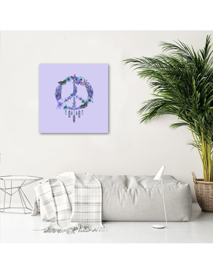 Canvas prints for teenager's room - Purple peace sign by Andrea Haase | FEEBY