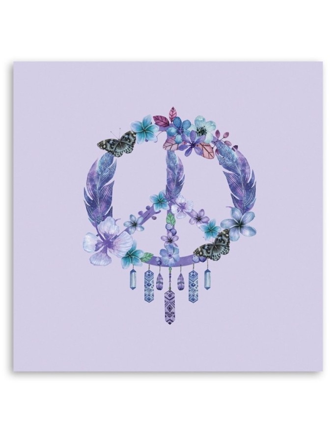 Canvas prints for teenager's room - Purple peace sign by Andrea Haase | FEEBY