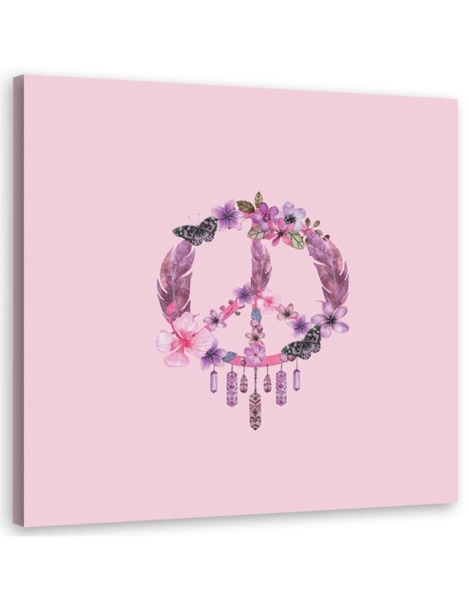 Canvas prints for a teenager's room - Small pink peace sign Andrea Haase | FEEBY