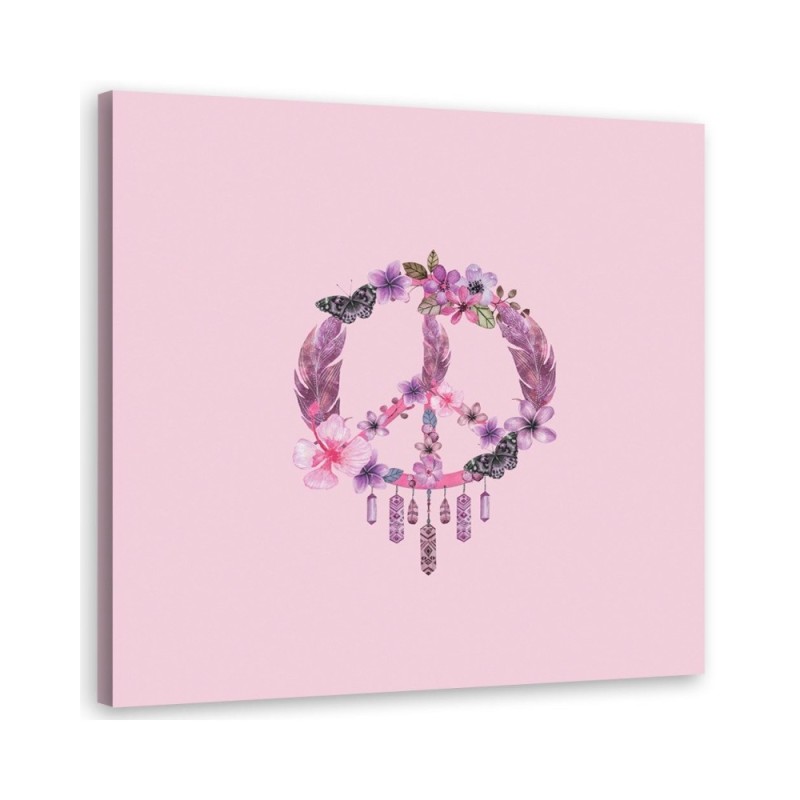 Canvas prints for a teenager's room - Small pink peace sign Andrea Haase | FEEBY