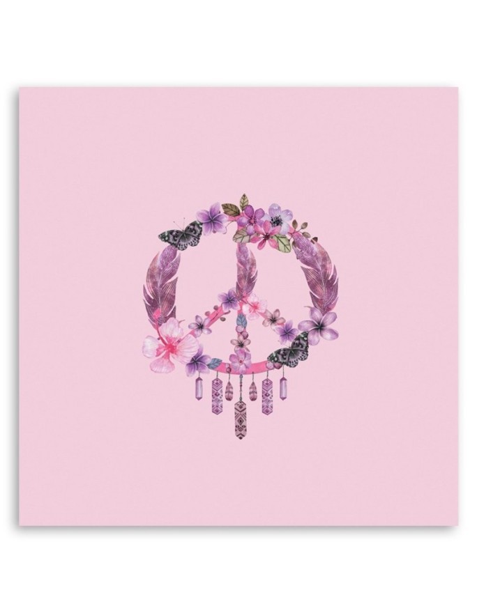 Canvas prints for a teenager's room - Small pink peace sign Andrea Haase | FEEBY
