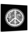 Canvas prints for teenager's room - Black and white peace sign Andrea Haase | FEEBY