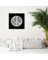 Canvas prints for teenager's room - Black and white peace sign Andrea Haase | FEEBY