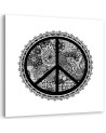 Canvas prints for teenager's room - Black and white peace sign Andrea Haase | FEEBY