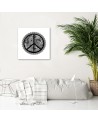 Canvas prints for teenager's room - Black and white peace sign Andrea Haase | FEEBY