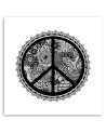 Canvas prints for teenager's room - Black and white peace sign Andrea Haase | FEEBY
