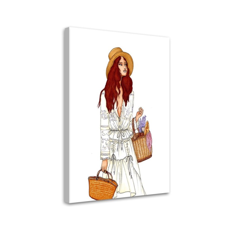 Wall art painting for teenage girl - Shopping day Gisifraga | FEEBY