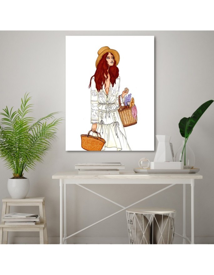 Wall art painting for teenage girl - Shopping day Gisifraga | FEEBY