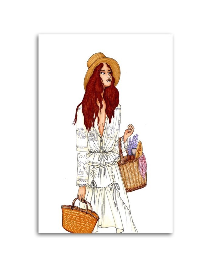 Wall art painting for teenage girl - Shopping day Gisifraga | FEEBY
