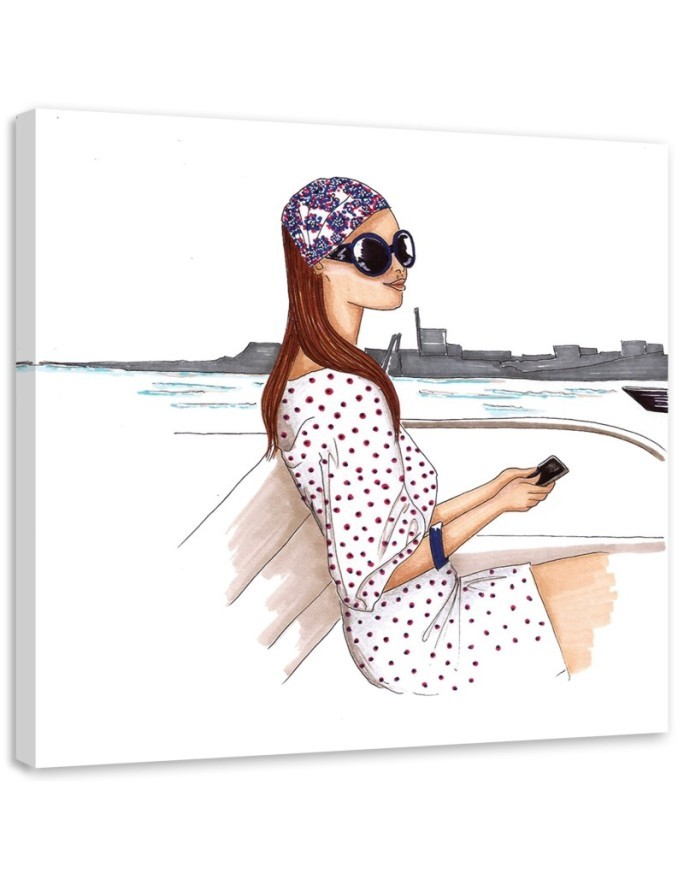 Canvas prints for teenage girls - Woman on a boat Gisifraga | FEEBY