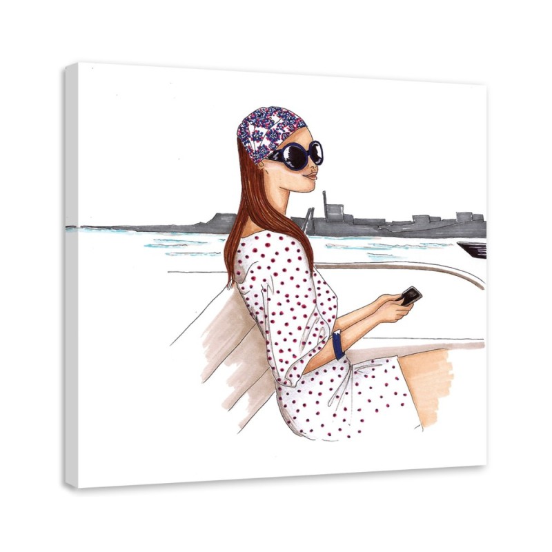 Canvas prints for teenage girls - Woman on a boat Gisifraga | FEEBY