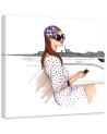 Canvas prints for teenage girls - Woman on a boat Gisifraga | FEEBY