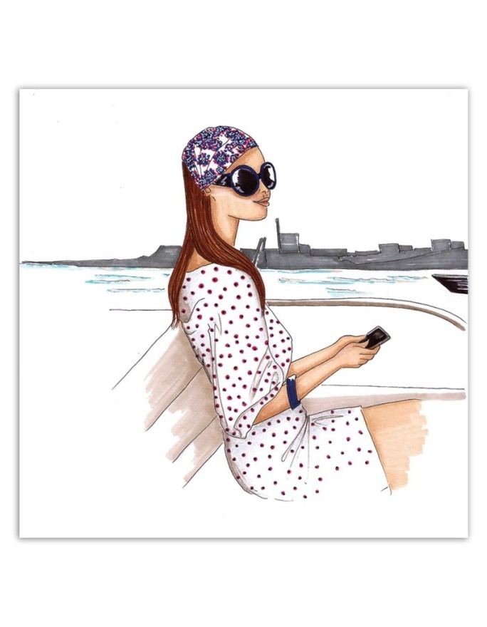 Canvas prints for teenage girls - Woman on a boat Gisifraga | FEEBY
