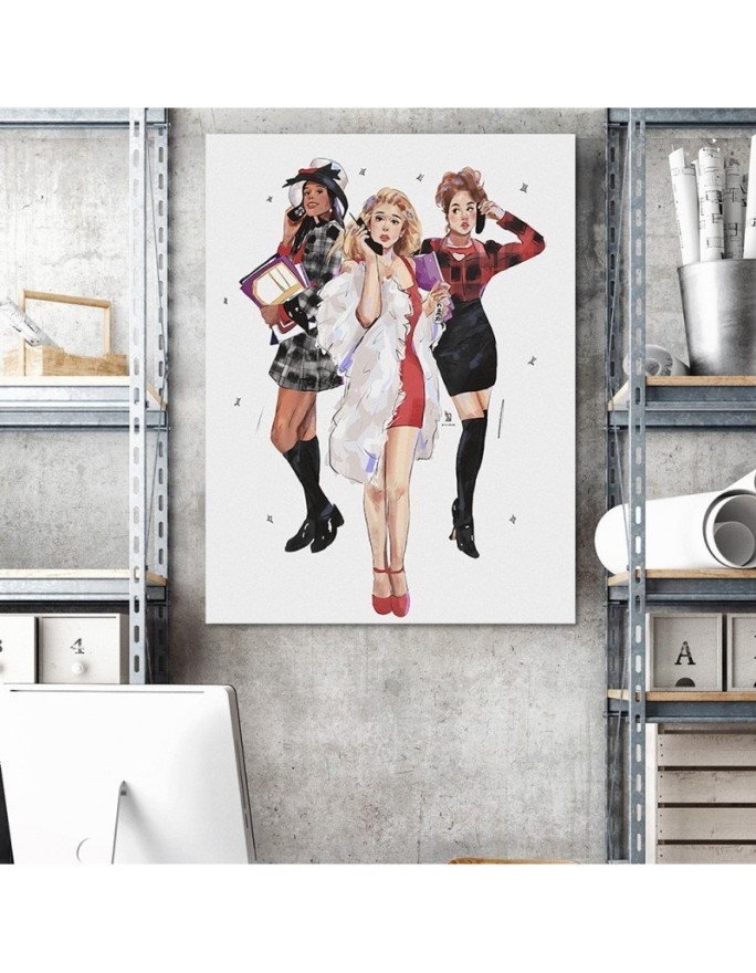 Canvas prints for teen room - Three girls Vivian Arty | FEEBY