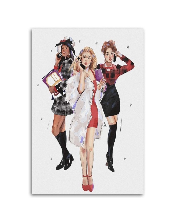 Canvas prints for teen room - Three girls Vivian Arty | FEEBY