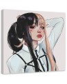 Teenage room Canvas painting - Two-tone eyes by Vivian Arty | FEEBY