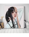Teenage room Canvas painting - Two-tone eyes by Vivian Arty | FEEBY