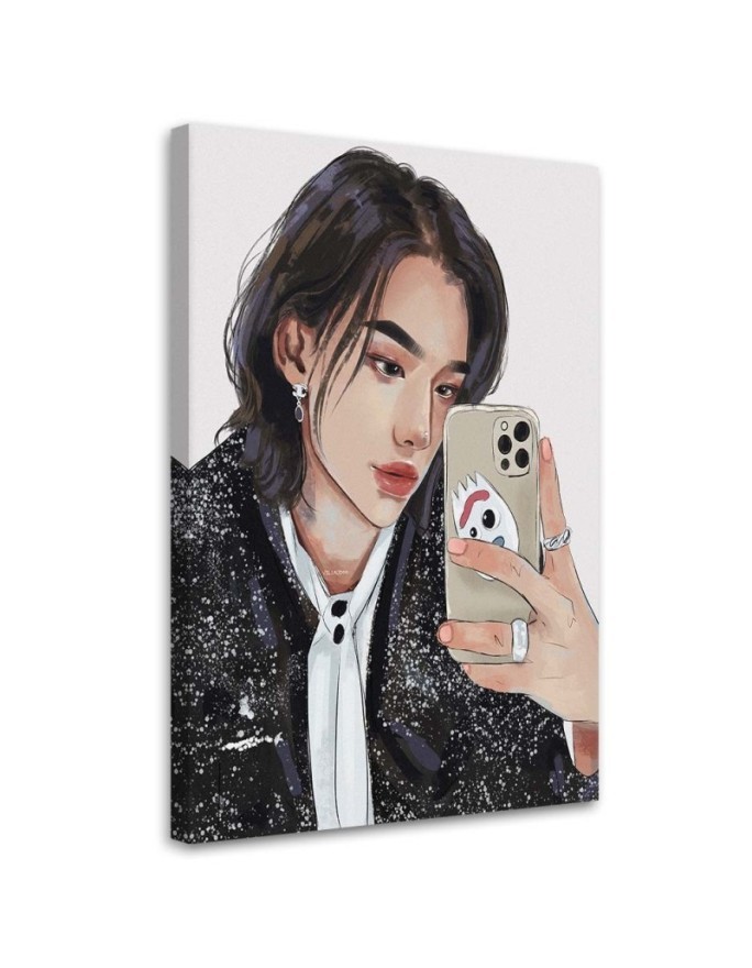 Pictures on Canvas for the wall - Teenager with a phone Vivian Arty | FEEBY