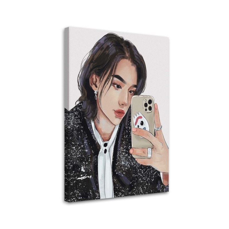 Pictures on Canvas for the wall - Teenager with a phone Vivian Arty | FEEBY