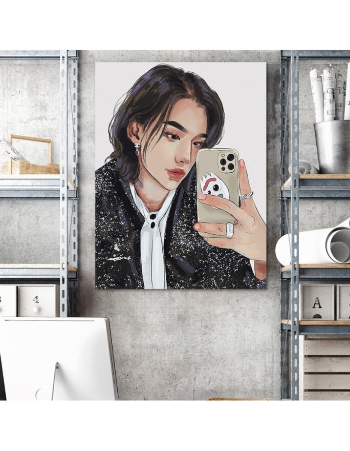 Pictures on Canvas for the wall - Teenager with a phone Vivian Arty | FEEBY
