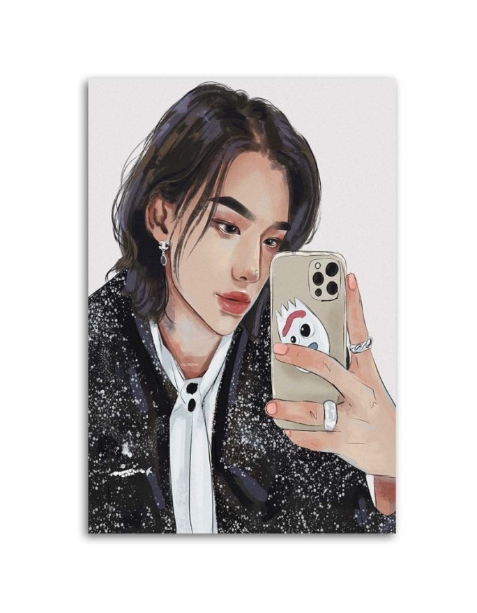 Pictures on Canvas for the wall - Teenager with a phone Vivian Arty | FEEBY