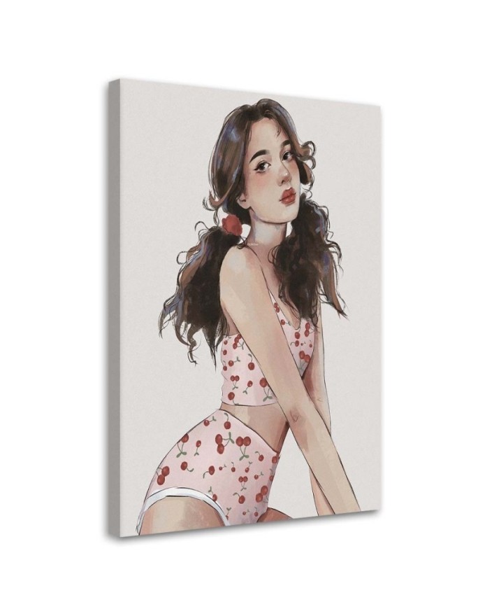 Modern Canvas painting for teenage girls - Girl Vivian Arty | FEEBY