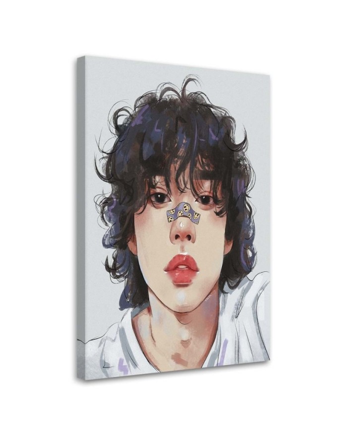 Canvas print Boy with nose...