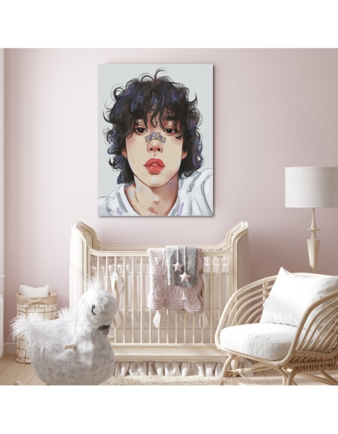 For teenage girls Canvas painting - Boy with a nose patch Vivian Arty | FEEBY