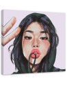 Printed canvas painting - Selfie of a teenage girl by Vivian Arty | FEEBY