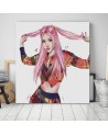 Fashionable Canvas paintings for teenagers - Girl with pink hair Vivian Arty | FEEBY
