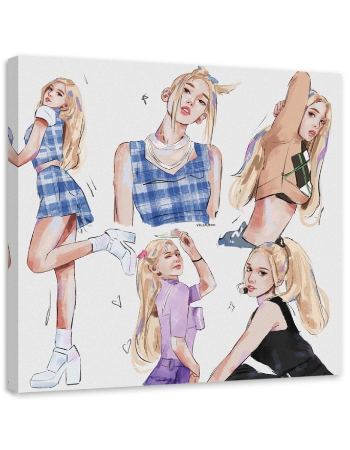 Decorative Canvas painting for teenagers - Blonde singer Vivian Arty | FEEBY