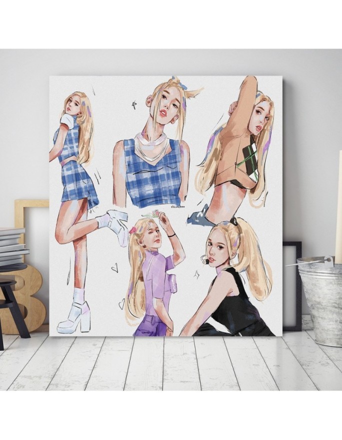 Decorative Canvas painting for teenagers - Blonde singer Vivian Arty | FEEBY