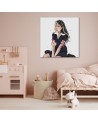 Teen room Canvas painting - Teenage girl in tattoos Vivian Arty | FEEBY