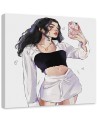 Canvas painting - Selfie in the mirror by Vivian Arty | FEEBY
