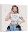 Modern Canvas painting for teenagers - Girl in jeans Vivian Arty | FEEBY
