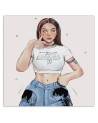 Modern Canvas painting for teenagers - Girl in jeans Vivian Arty | FEEBY