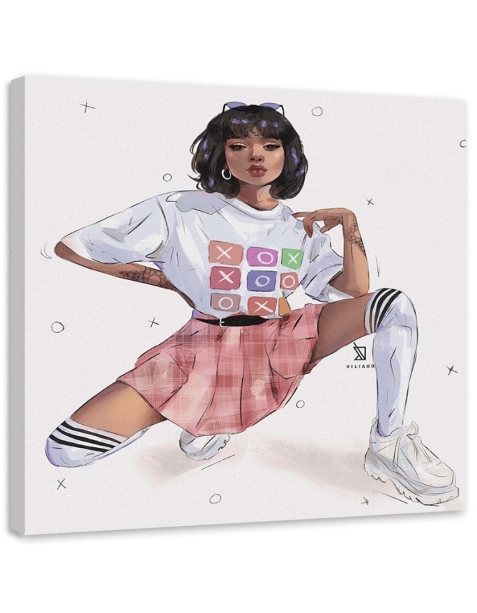 Canvas prints for teenagers - Teenage girl in pink skirt Vivian Arty | FEEBY
