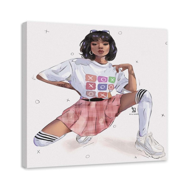 Canvas prints for teenagers - Teenage girl in pink skirt Vivian Arty | FEEBY