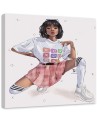 Canvas prints for teenagers - Teenage girl in pink skirt Vivian Arty | FEEBY