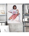 Canvas prints for teenagers - Teenage girl in pink skirt Vivian Arty | FEEBY