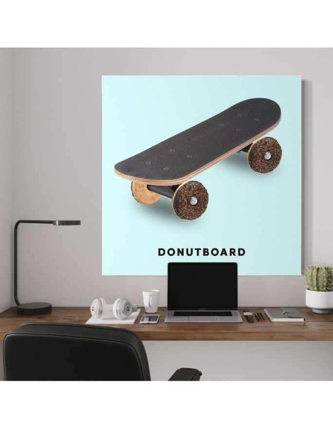 Teenage room Canvas painting skateboard donut Bekir Ceylan | FEEBY