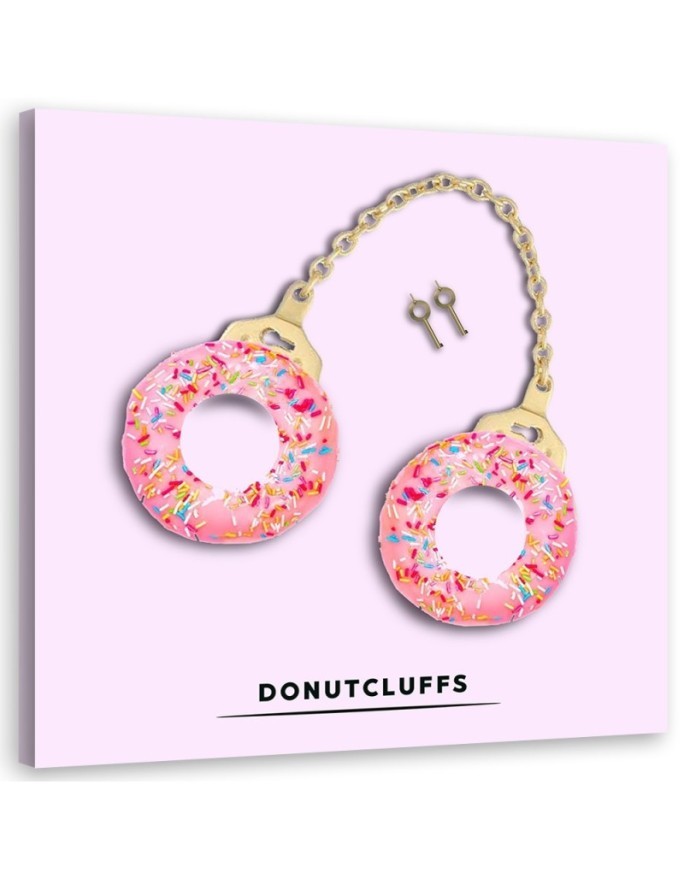 Modern Canvas painting for teenage room - Donuts handcuffs Bekir Ceylan | FEEBY